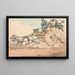 Discoveries in Sports or the Miseries of Driving Painting Trying a new pair, you discover that they are not only similar in color, weight, and action but also in layout - Henry Thomas Alken — framed artwork on a wall