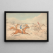 Course de Haies, Quatre Cavaliers Franchissant un Fossé et un Oxer - Henry Thomas Alken — framed artwork on a wall