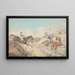 Steeplechase Race Jumping in and out of a Path - Henry Thomas Alken — framed artwork on a wall
