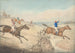 Steeplechase Race: the field crossing a low barrier and a stream - Henry Thomas Alken — artwork view