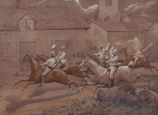 The Night Riders of Nacton, the end of the church and the village of Nacton - Henry Thomas Alken — artwork view