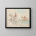 Deux cavaliers franchissant une double barrière - Henry Thomas Alken — framed artwork on a wall