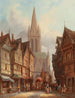 Market Day in Honfleur, Normandy - Henry Thomas Schafer — artwork view