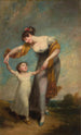 Portrait of a Mother and Child in a Landscape - Henry Thompson — artwork view