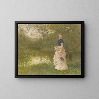 next to the water lily pond - Henry Towneley Green — framed artwork on a wall