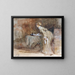 Femme intérieure se levant de la chaise - Henry Towneley Green — framed artwork on a wall