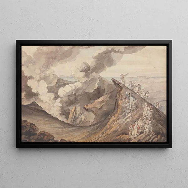 L'Ascension du Vésuve - Henry Tresham — framed artwork on a wall