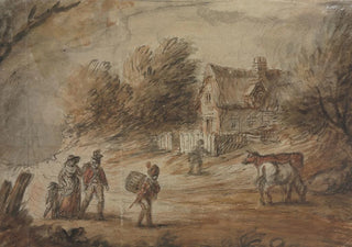 Henry William Bunbury - Country Scene with Soldiers.webp