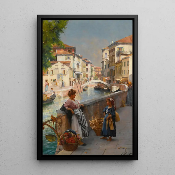 San Trovaso Venice Painting - Henry Woods — framed artwork on a wall