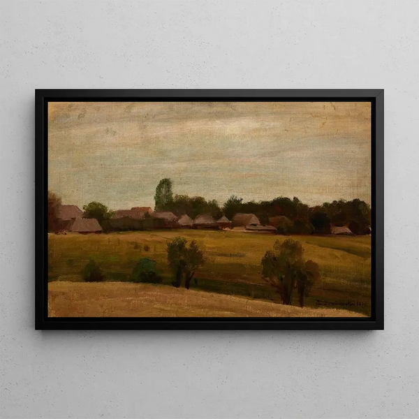 Village near Krakow - Henryk Grabowski — framed artwork on a wall