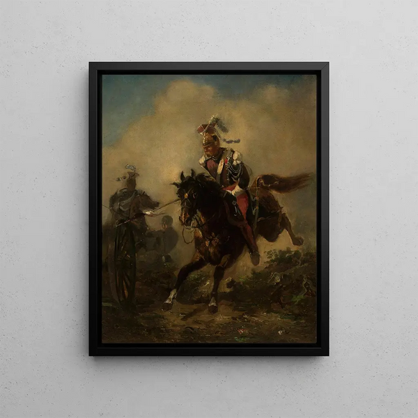 Light Draft Cavalier Painting - Henryk Pillati — framed artwork on a wall