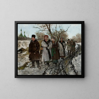 Return of the Baptism - Henryk Piotrowski — framed artwork on a wall