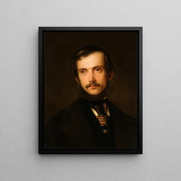 Portrait of a Man - Henryk Rodakowski — framed artwork on a wall