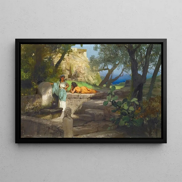 Near the Source - Henryk Siemiradzki — framed artwork on a wall