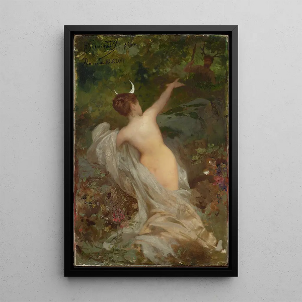 Diane et Actéon - Henryk Siemiradzki — framed artwork on a wall
