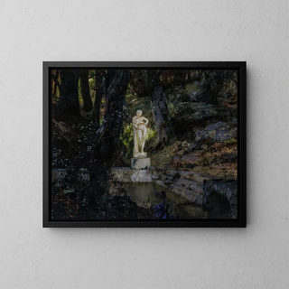 The Faun's Basin - Henryk Siemiradzki — framed artwork on a wall