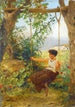 Young girl on a swing - Henryk Siemiradzki — artwork view