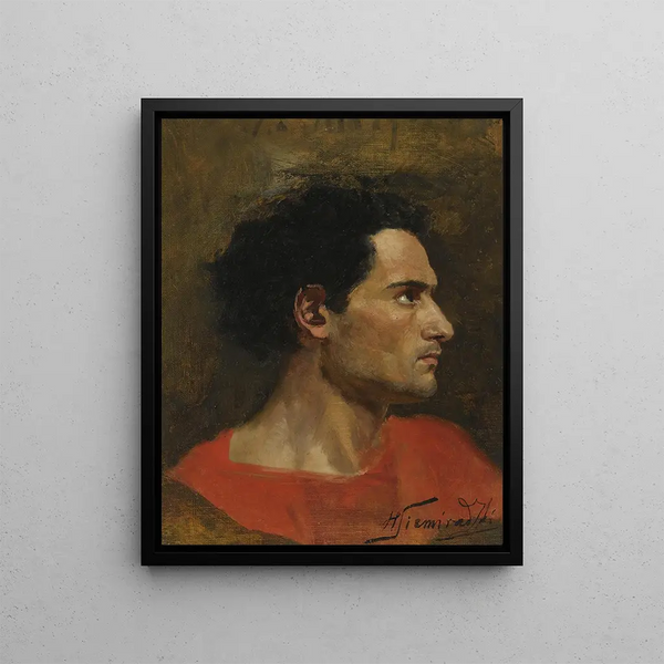Homme de profil - Henryk Siemiradzki — framed artwork on a wall