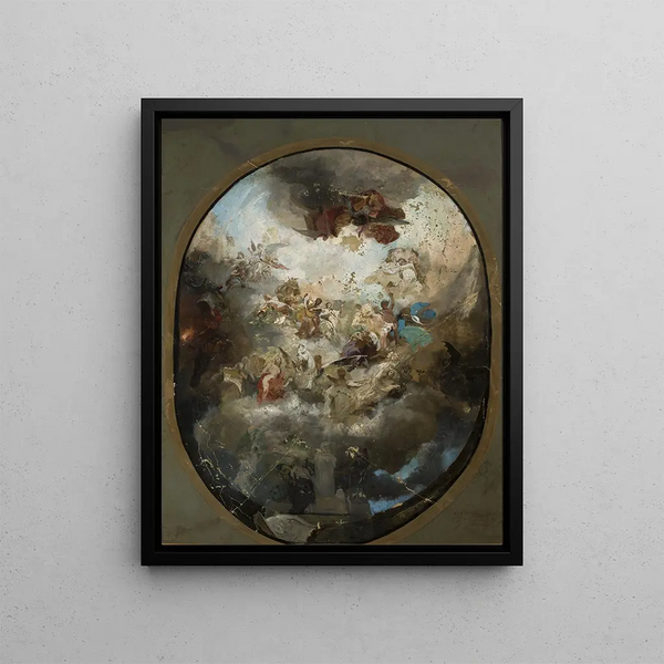 Ceiling project painting - Henryk Siemiradzki — framed artwork on a wall
