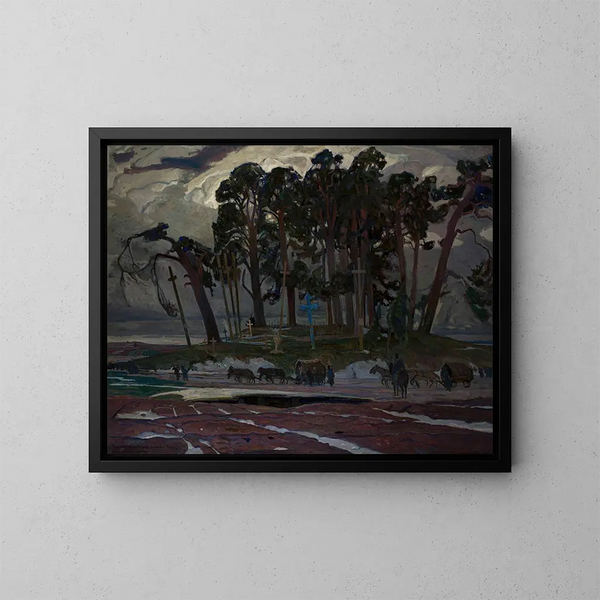 The old road of our ancestors - Henryk Szczygliński — framed artwork on a wall
