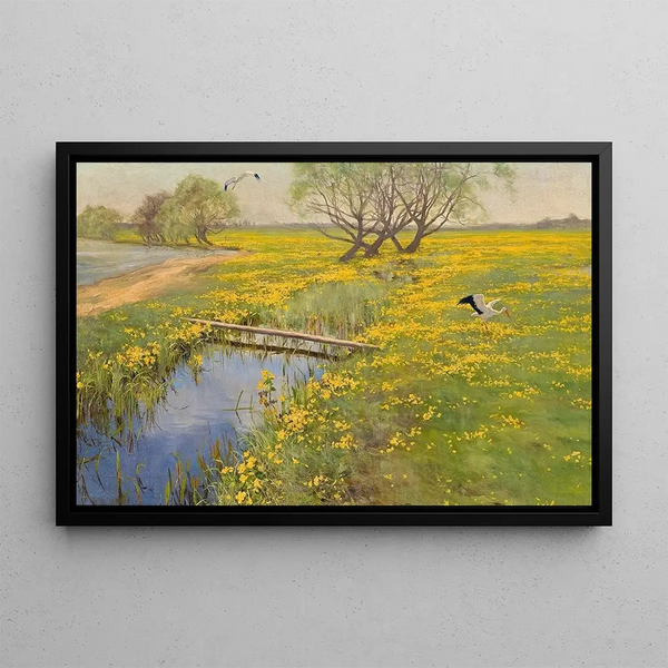 Spring Painting - Henryk Weyssenhoff — framed artwork on a wall