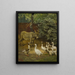 In the farmyard - Herbert William Weekes — framed artwork on a wall
