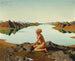 The bird's flight, boy by a mountain lake - Herbert von Reyl-Hanisch — artwork view