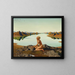 The bird's flight, boy by a mountain lake - Herbert von Reyl-Hanisch — framed artwork on a wall
