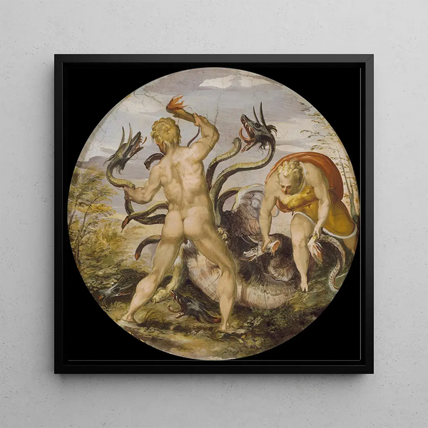 Hercules and the Hydra of Lerna - Marco Marchetti — framed artwork on a wall