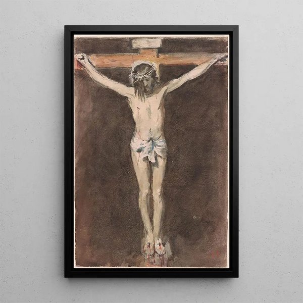 Christ on the Cross - Hercules Brabazon Brabazon — framed artwork on a wall