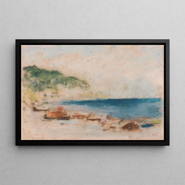 Coastal Scene - Hercules Brabazon Brabazon — framed artwork on a wall