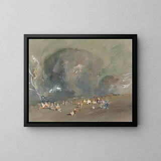 Festive Gathering - Hercules Brabazon Brabazon — framed artwork on a wall