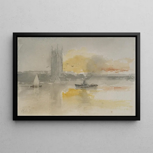 Houses of Parliament - Hercules Brabazon Brabazon — framed artwork on a wall