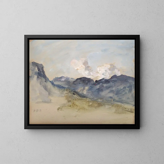 in the Alps - Hercules Brabazon Brabazon — framed artwork on a wall
