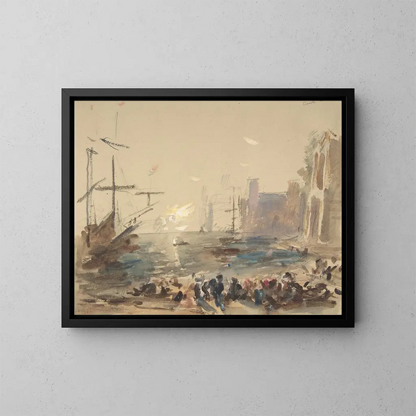 Marine Painting - Hercules Brabazon Brabazon — framed artwork on a wall