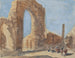 the Quwwat-ul-Islam Mosque and the Iron Pillar of Delhi in the Qûtb Minâr complex - Hercules Brabazon Brabazon — artwork view