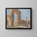 the Quwwat-ul-Islam Mosque and the Iron Pillar of Delhi in the Qûtb Minâr complex - Hercules Brabazon Brabazon — framed artwork on a wall