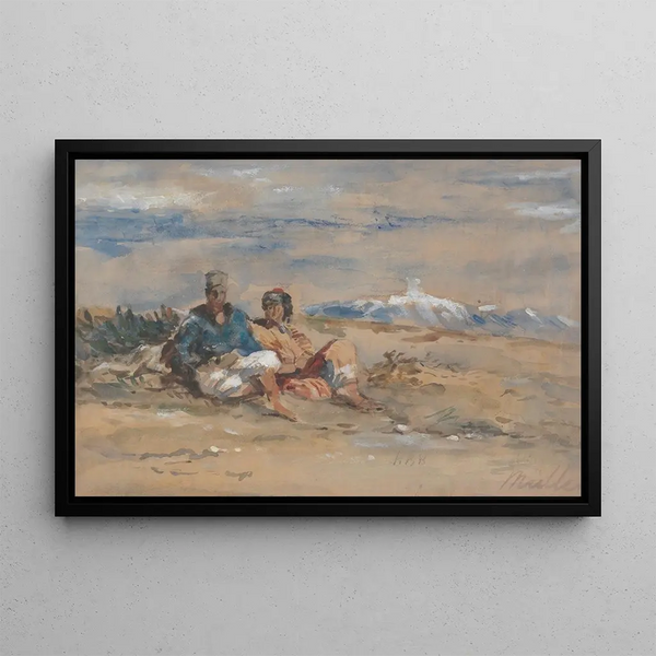Two Figures - Hercules Brabazon Brabazon — framed artwork on a wall