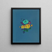 Floral Group Polychrome III Painting - Herman A. Elsberg — framed artwork on a wall