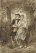 Couple amoureux dans la forêt - Herman Frederik Carel Ten Kate — artwork view