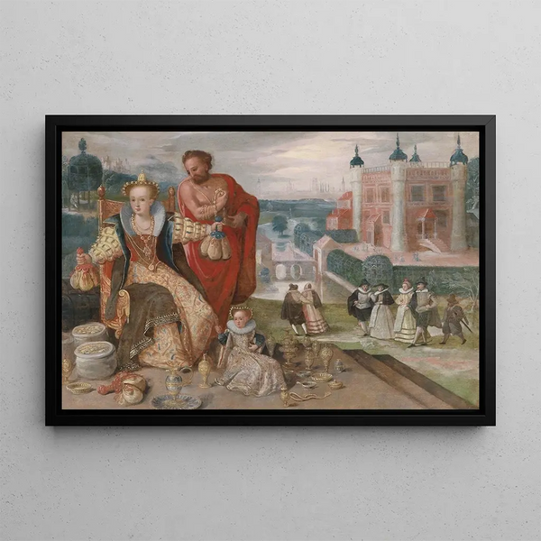 Allegory of greed - Herman Hahn — framed artwork on a wall