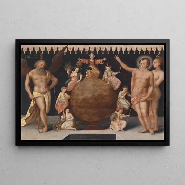 Allegory of the diligence - Herman Hahn — framed artwork on a wall
