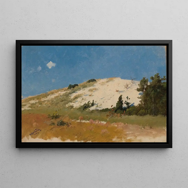 Cape Cod Sand Dune Painting - Herman Hartwich — framed artwork on a wall
