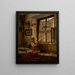 Girl with a Cat - Herman Hartwich — framed artwork on a wall