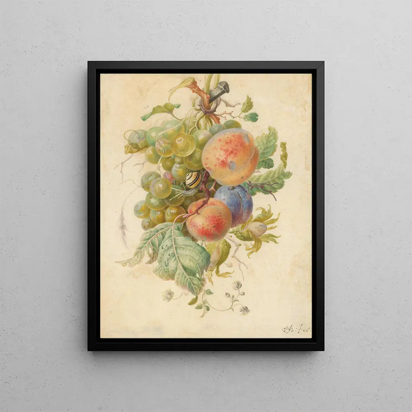 Fruit Garland Painting - Herman Henstenburgh — framed artwork on a wall