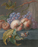 Fruits with a butterfly and a snail - Herman Henstenburgh — artwork view