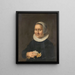 Portrait of a woman - Herman Meynderts Doncker — framed artwork on a wall