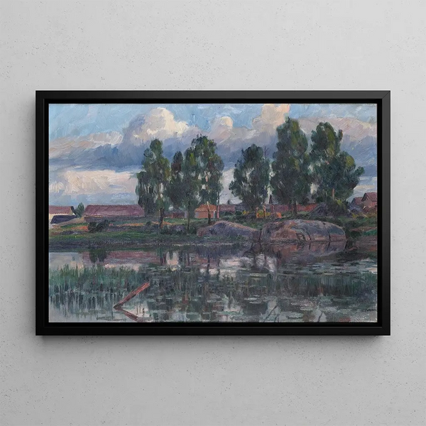Family Farm - Herman Norrman — framed artwork on a wall