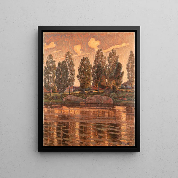 By the riverbank - Herman Norrman — framed artwork on a wall