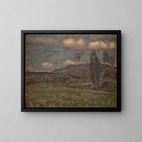 Summer Clouds Painting - Herman Norrman — framed artwork on a wall
